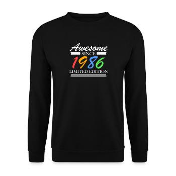 1986 - Born 1986 - Fantastic since 1986 - Unisex Sweatshirt - black - Front - Alina (178cm) & Michal (187cm)