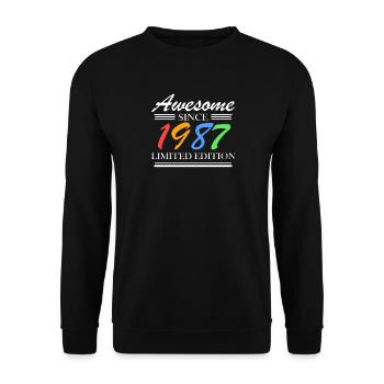 1987 - Né en 1987 - Fantastique depuis 1987 - Sweat-shirt Unisexe - noir - Devant - Alina (178cm) & Michal (187cm)