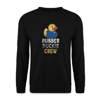 Rubber Duck Rubber Duckie Crew - Unisex Sweatshirt - black - Front - Alina (178cm) & Michal (187cm)