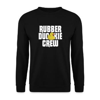 Rubber Duck Rubber Duckie Crew - Unisex Sweatshirt - black - Front - Alina (178cm) & Michal (187cm)