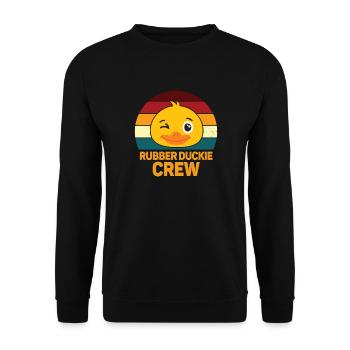 Rubber Duck Rubber Duckie Crew - Unisex Sweatshirt - black - Front - Alina (178cm) & Michal (187cm)
