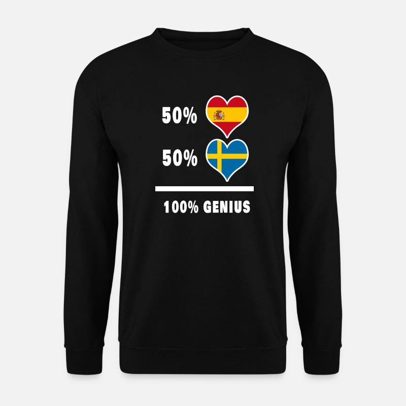 Sweden and Spain genius / gift - Unisex Sweatshirt - black