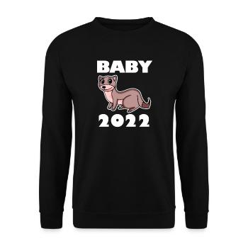 Baby Body 2022 - Birth Pregnant 2022 - Unisex Sweatshirt - black - Front - Alina (178cm) & Michal (187cm)