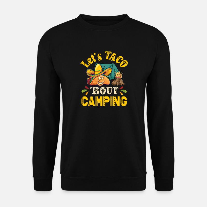 Tacos über Camping Lustiges Glamping - Unisex Pullover - Schwarz