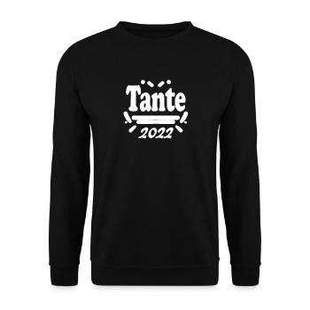 Tante 2022 - Werdende Tante - Tante werden - Unisex Pullover - Schwarz - Vorne - Alina (178cm) & Michal (187cm)
