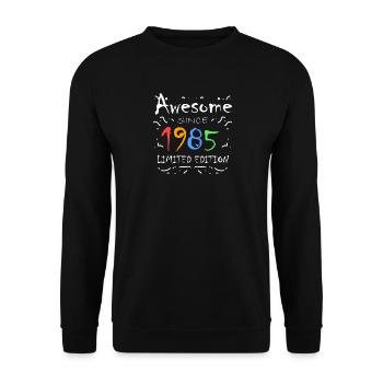 1985 - Jahrgang 1985 - Fantastisch seit 1985 - Unisex Pullover - Schwarz - Vorne - Alina (178cm) & Michal (187cm)