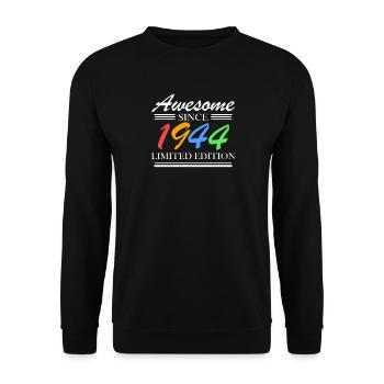 1944 - Jahrgang 1944 - Fantastisch seit 1944 - Unisex Pullover - Schwarz - Vorne - Alina (178cm) & Michal (187cm)