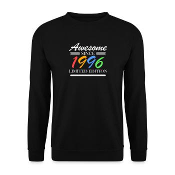 1996 - Jahrgang - Unisex Pullover - Schwarz - Vorne - Alina (178cm) & Michal (187cm)