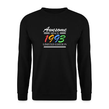 1993 - Jahrgang 1993 - Fantastisch seit 1993 - Unisex Pullover - Schwarz - Vorne - Alina (178cm) & Michal (187cm)