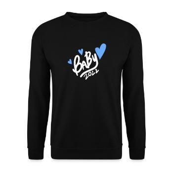 Bébé Jeune Fils 2022 - Naissance Enceinte 2022 - Sweat-shirt Unisexe - noir - Devant - Alina (178cm) & Michal (187cm)