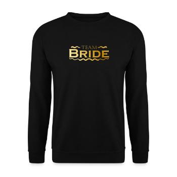 Team Bride dans la célébration de mariage d’or - Sweat-shirt Unisexe - noir - Devant - Alina (178cm) & Michal (187cm)