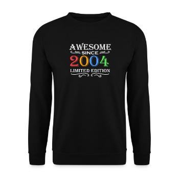 2004 - Jahrgang 2004 - Fantastisch seit 2004 - Unisex Pullover - Schwarz - Vorne - Alina (178cm) & Michal (187cm)