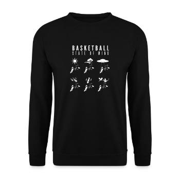 Basketball State of Mind - Sweat-shirt Unisexe - noir - Devant - Alina (178cm) & Michal (187cm)