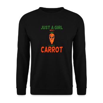 Vegan Carotte Carotte Carottes - Sweat-shirt Unisexe - noir - Devant - Alina (178cm) & Michal (187cm)
