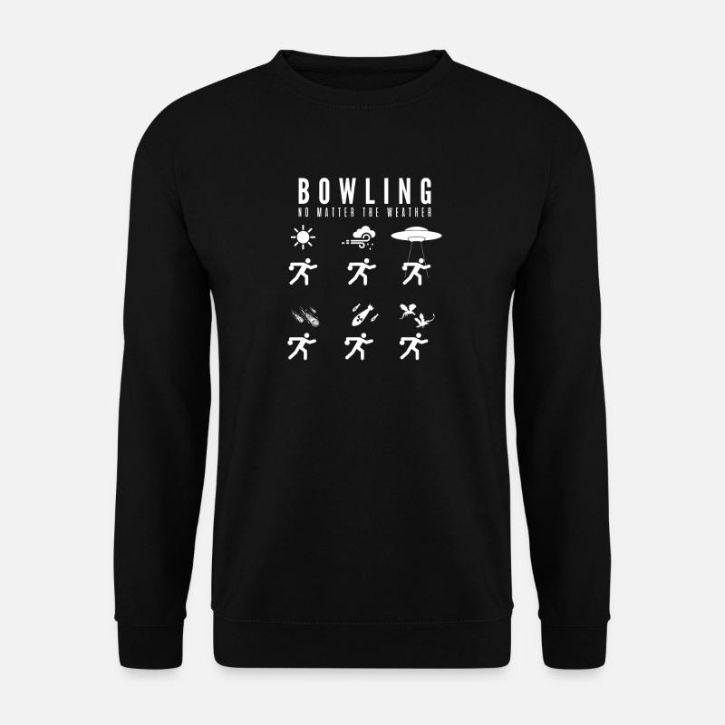Bowling bei jedem Wetter - Unisex Pullover - Schwarz