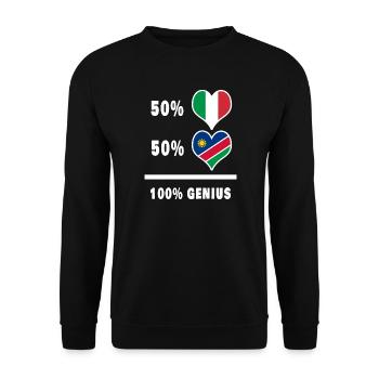 Brilliant Italy and Namibia / Gift - Unisex Sweatshirt - black - Front - Alina (178cm) & Michal (187cm)