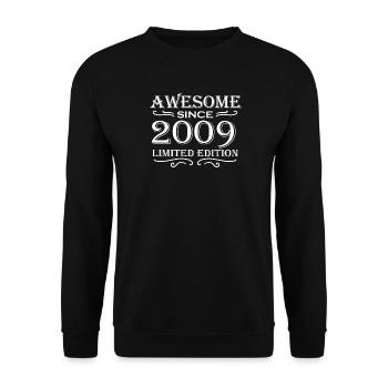 2009 - Vintage 2009 - Fantastic since 2009 - Unisex Sweatshirt - black - Front - Alina (178cm) & Michal (187cm)