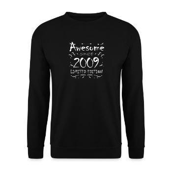 2009 - Vintage 2009 - Fantastic since 2009 - Unisex Sweatshirt - black - Front - Alina (178cm) & Michal (187cm)