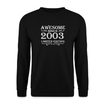 2003 - Vintage 2003 - Fantastic since 2003 - Unisex Sweatshirt - black - Front - Alina (178cm) & Michal (187cm)