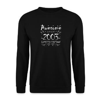 2003 - Vintage 2003 - Fantastic since 2003 - Unisex Sweatshirt - black - Front - Alina (178cm) & Michal (187cm)