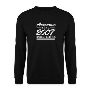 2007 - Vintage 2007 - Fantastic since 2007 - Unisex Sweatshirt - black - Front - Alina (178cm) & Michal (187cm)