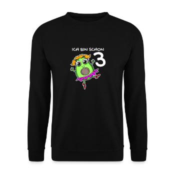 3. Geburtstag Mädchen Ballett - Unisex Pullover - Schwarz - Vorne - Alina (178cm) & Michal (187cm)