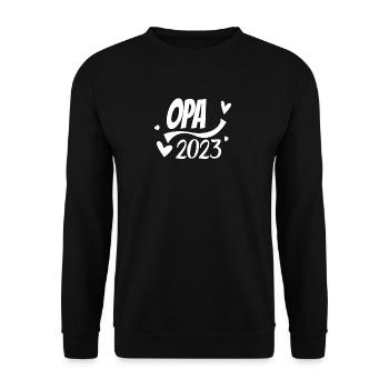 Opa 2023 - Unisex Pullover - Schwarz - Vorne - Alina (178cm) & Michal (187cm)