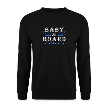 Bébé 2022 - Naissance Enceinte 2022 - Sweat-shirt Unisexe - noir - Devant - Alina (178cm) & Michal (187cm)