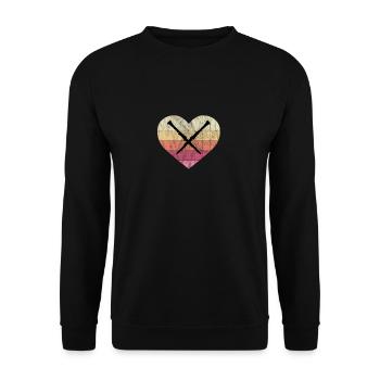 Le clarinettiste adore jouer de la clarinette dans l’orchestre - Sweat-shirt Unisexe - noir - Devant - Alina (178cm) & Michal (187cm)