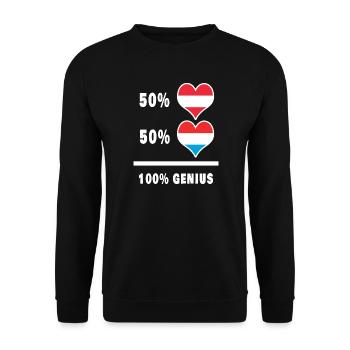 Autriche et Luxembourg brillant / Cadeau - Sweat-shirt Unisexe - noir - Devant - Alina (178cm) & Michal (187cm)
