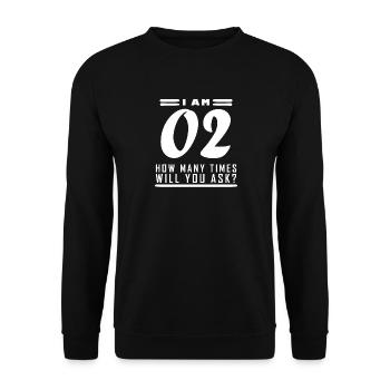 Ich bin 2 – 2. Geburtstag Geschenk - Unisex Pullover - Schwarz - Vorne - Alina (178cm) & Michal (187cm)
