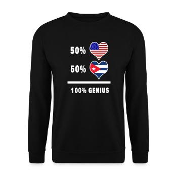 Design de drapeau impressionnant des États-Unis et - Sweat-shirt Unisexe - noir - Devant - Alina (178cm) & Michal (187cm)