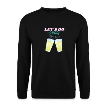 Let's do shots - Funny Drinking Shirt - Unisex Pullover - Schwarz - Vorne - Alina (178cm) & Michal (187cm)