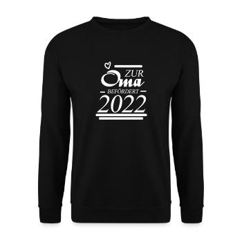 Oma 2022 - Werdende Oma 2022 - Unisex Pullover - Schwarz - Vorne - Alina (178cm) & Michal (187cm)