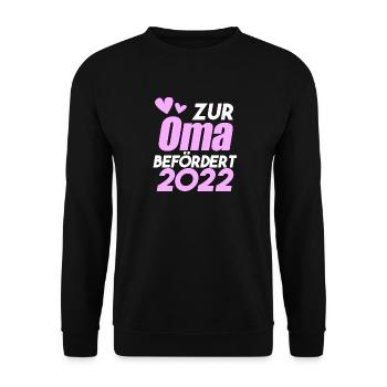 Oma 2022 - Werdende Oma 2022 - Unisex Pullover - Schwarz - Vorne - Alina (178cm) & Michal (187cm)