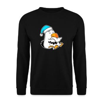Albatross Seagull Bird - Unisex Sweatshirt - black - Front - Alina (178cm) & Michal (187cm)