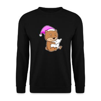 Dog dog breed Shiba Inu - Unisex Sweatshirt - black - Front - Alina (178cm) & Michal (187cm)