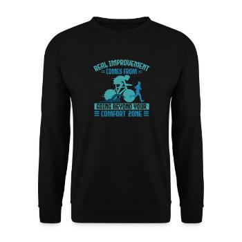 Triathletes Aren't Born They're Made - Unisex Sweatshirt - black - Front - Alina (178cm) & Michal (187cm)