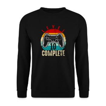 Retro Level 10 Complete Controller - Unisex Pullover - Schwarz - Vorne - Alina (178cm) & Michal (187cm)
