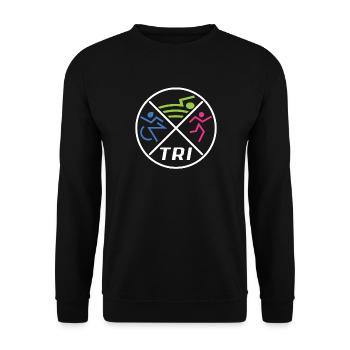 Women's Triathlon - Unisex Sweatshirt - black - Front - Alina (178cm) & Michal (187cm)