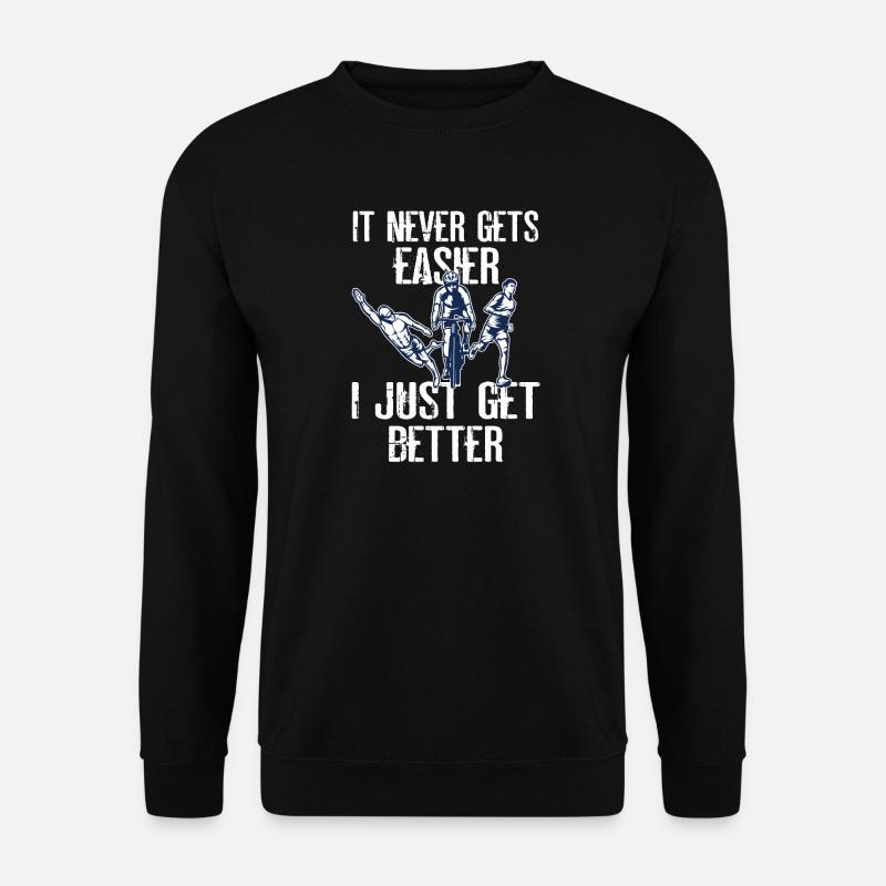 Es Wird Nie Einfacher Triathlon - Unisex Pullover - Schwarz