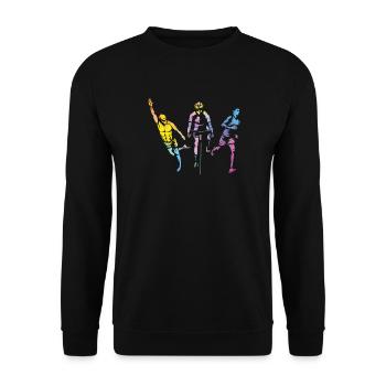 Watercolors Women Triathlon - Unisex Sweatshirt - black - Front - Alina (178cm) & Michal (187cm)