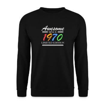 1970 - Fantastique depuis 1970 - Né en 1970 - Sweat-shirt Unisexe - noir - Devant - Alina (178cm) & Michal (187cm)