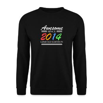 2014 - Fantastic since 2014 - Vintage 2014 - Unisex Sweatshirt - black - Front - Alina (178cm) & Michal (187cm)