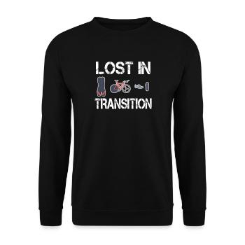 Lost In Transition Triathlete Triathlon - Unisex Sweatshirt - black - Front - Alina (178cm) & Michal (187cm)
