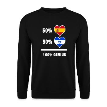 Israël et l’Espagne génie / cadeau - Sweat-shirt Unisexe - noir - Devant - Alina (178cm) & Michal (187cm)