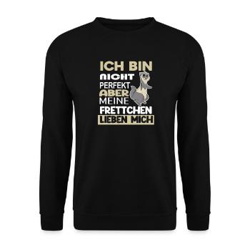 Frettchen - Unisex Pullover - Schwarz - Vorne - Alina (178cm) & Michal (187cm)