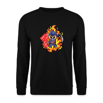 1. Geburtstag Junge 1 Jahre alt Ninja - Unisex Pullover - Schwarz - Vorne - Alina (178cm) & Michal (187cm)