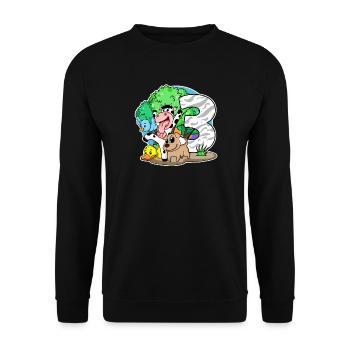 3. Geburtstag Niedliche Tiere 3 Jahre alt - Unisex Pullover - Schwarz - Vorne - Alina (178cm) & Michal (187cm)