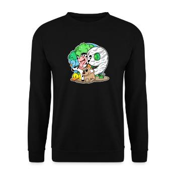 9. Geburtstag Niedliche Tiere 9 Jahre alt - Unisex Pullover - Schwarz - Vorne - Alina (178cm) & Michal (187cm)